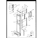 Amana SXD20NPL-P1162505WL freezer door hinge and trim parts diagram