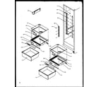 Amana SXD20NPE-P1162505WE refrigerator shelving and drawers diagram