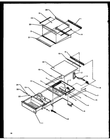 Refrigerator shelving and drawers