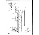 Amana 1999CIWEL-P1171101WL freezer door hinge and trim parts diagram