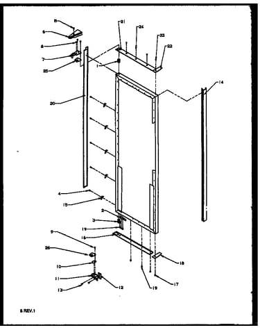 Refrigerator door hinge and trim parts