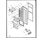 Amana 1999CIWEL-P1171101WL refrigerator door diagram