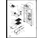 Amana 1999CIWEL-P1171101WL freezer shelving and refrigerator light diagram