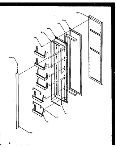 Freezer door (sbi20ne/p1162902we) (sbi20nw/p1162902ww)