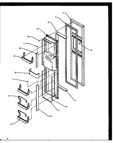 Freezer door (sbd20ne/p1162503we) (sbd20nw/p1162503ww)