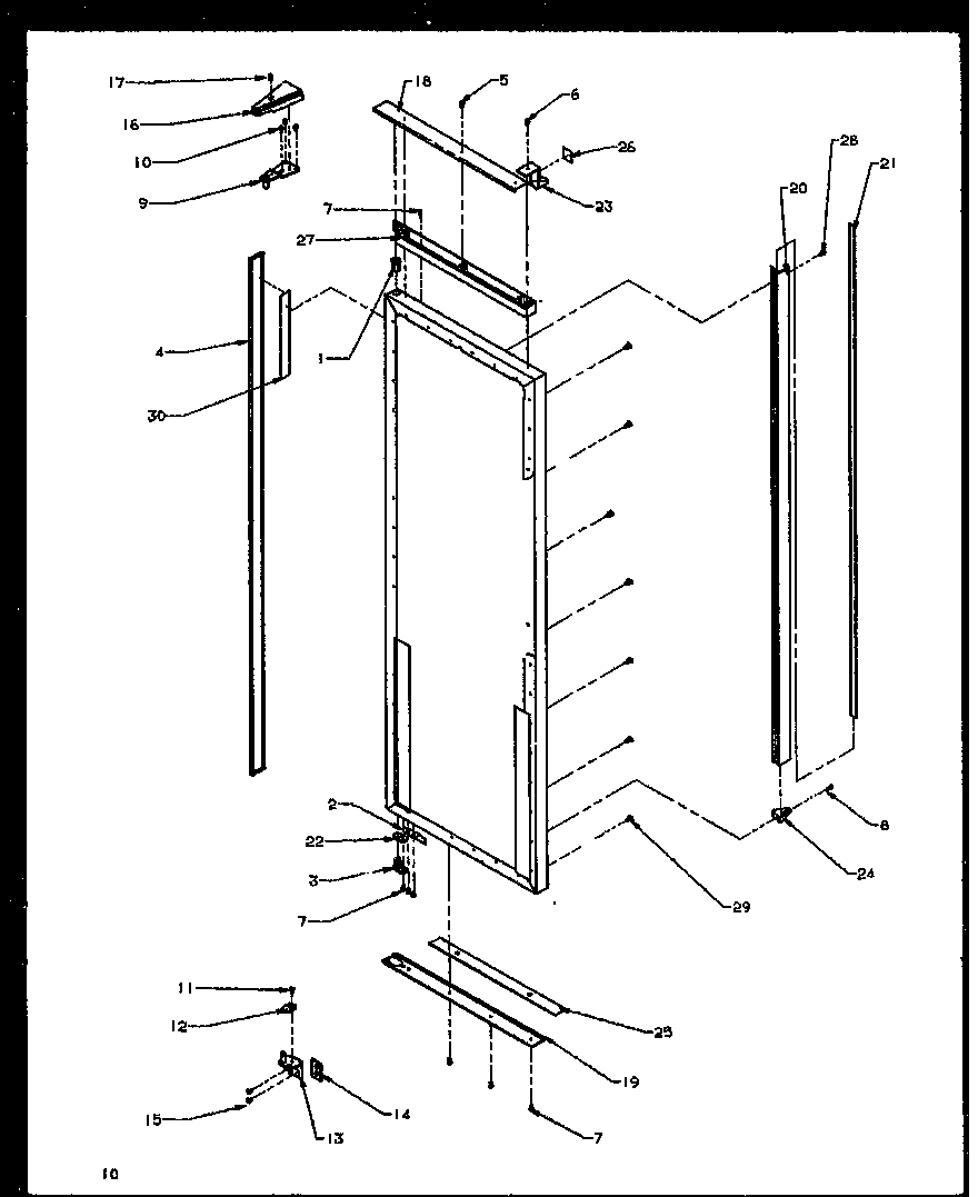 Refrigerator door (sbi20ne/p1162902we) (sbi20nw/p1162902ww) (sbd20ne/p1162503we) (sbd20nw/p1162503ww)