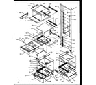 Amana SBD20NW-P1162503WW refrigerator shelving and drawers (sbi20ne/p1162902we) (sbi20nw/p1162902ww) (sbd20ne/p1162503we) (sbd20nw/p1162503ww) diagram