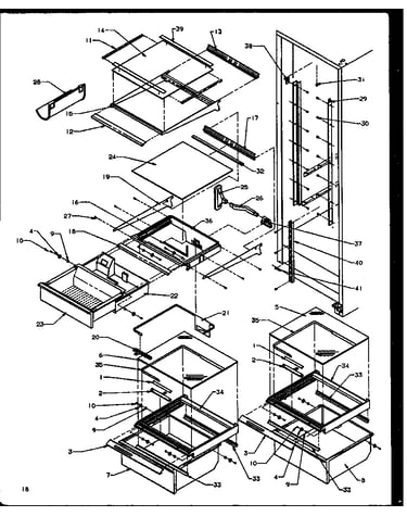 Refrigerator shelving and drawers (sbi20ne/p1162902we) (sbi20nw/p1162902ww) (sbd20ne/p1162503we) (sbd20nw/p1162503ww)
