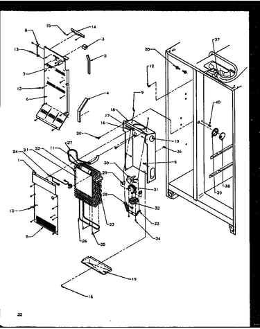 Evaporator and air handling (sbi20ne/p1162902we) (sbi20nw/p1162902ww) (sbd20ne/p1162503we) (sbd20nw/p1162503ww)