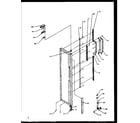 Amana SXI20NL-P1162903WL freezer door hinge and trim parts diagram