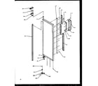 Amana SZI20NW-P1162901WW refrigerator door hinge and trim parts diagram