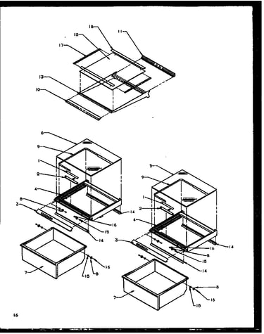 Refrigerator shelving and drawers