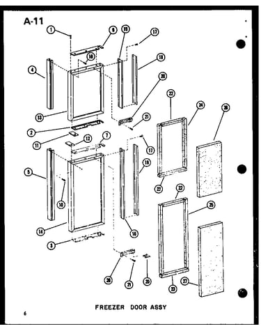Freezer door assy