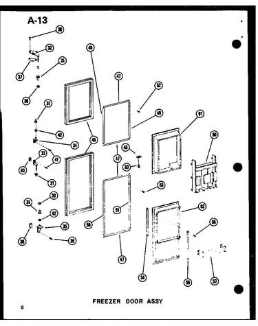 Freezer door assy