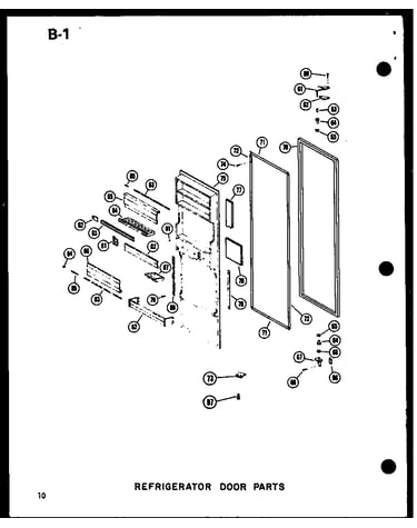 Refrigerator door parts