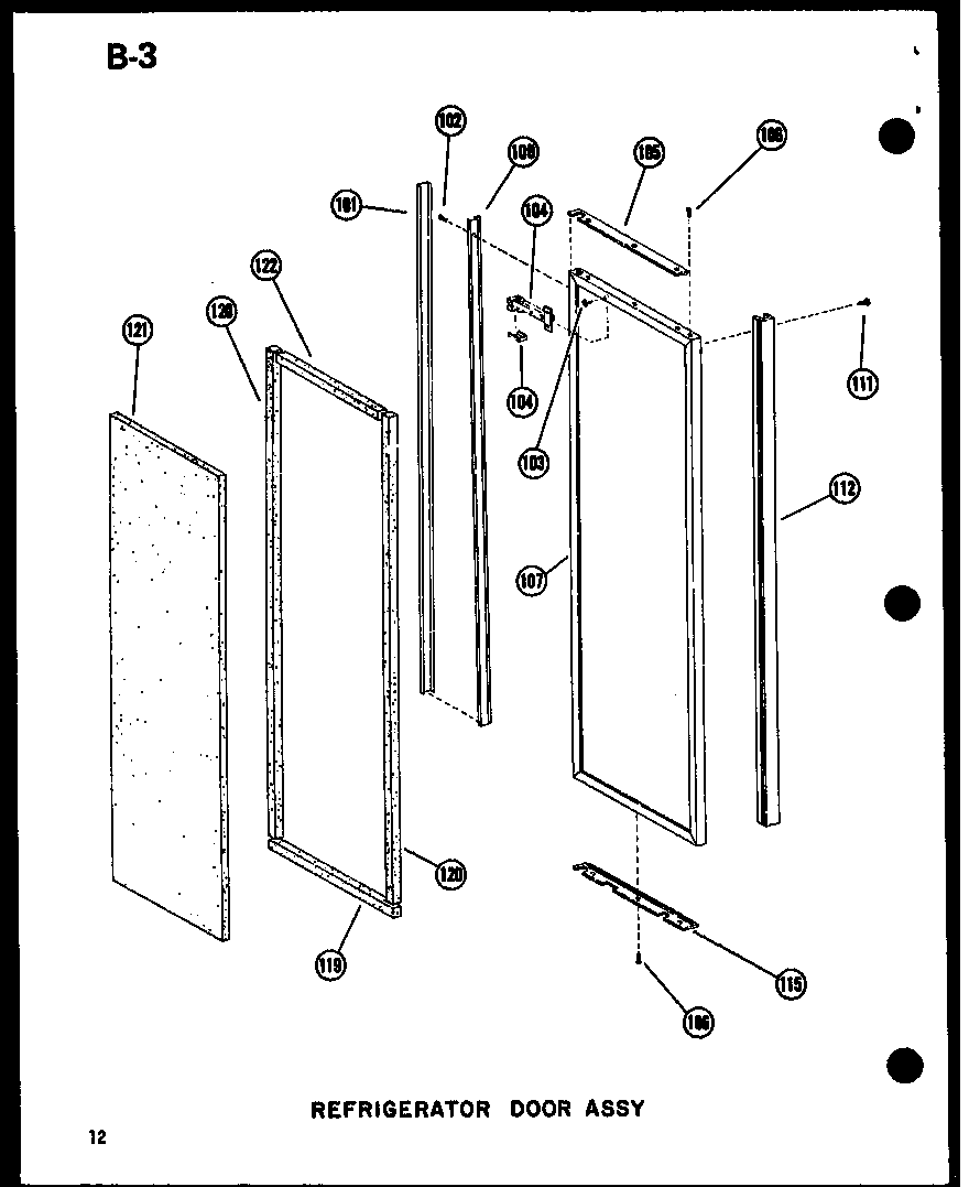 Refrigerator door assy