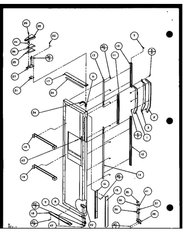 Freezer door (sxd25j/p1104001w) (sxd25jb/p1104003w) (sxd25jp/p1104005w)