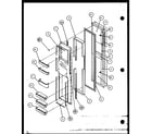 Amana SXD22J-P1104020W freezer door (sxd25j/p1104001w) (sxd25jb/p1104003w) (sxd25jp/p1104005w) diagram