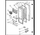 Amana SXD22J-P1104020W refrigerator door (sxd25j/p1104001w) (sxd25jb/p1104003w) (sxd25jp/p1104005w) diagram