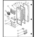 Amana SXD25JB-P1104003W refrigerator door (sxd25j/p1104001w) (sxd25jb/p1104003w) (sxd25jp/p1104005w) diagram