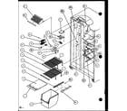 Amana SXD22J-P1104020W freezer shelving and refrigerator light (sxd25j/p1104001w) (sxd25jb/p1104003w) (sxd25jp/p1104005w) diagram