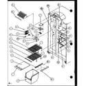 Amana SXD25JB-P1104003W freezer shelving and refrigerator light (sxd25j/p1104001w) (sxd25jb/p1104003w) (sxd25jp/p1104005w) diagram