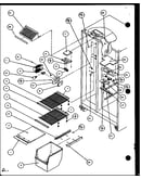 Freezer shelving and refrigerator light (sxd25j/p1104001w) (sxd25jb/p1104003w) (sxd25jp/p1104005w)
