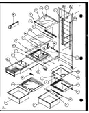 Refrigerator shelving and drawers (sxd25j/p1104001w) (sxd25jb/p1104003w) (sxd25jp/p1104005w)