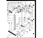 Amana SXD25JP-P1104005W refrigerator/freezer controls and cabinet part (sxd25j/p1104001w) (sxd25jb/p1104003w) (sxd25jp/p1104005w) diagram
