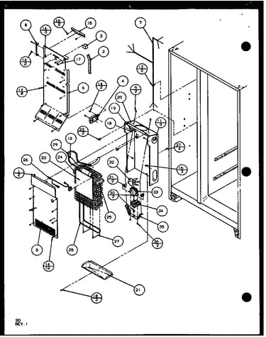 Evaporator and air handling (sxd25j/p1104001w) (sxd25jb/p1104003w) (sxd25jp/p1104005w)