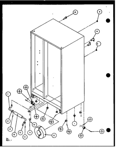 Drain and rollers (sxd25j/p1104001w) (sxd25jb/p1104003w) (sxd25jp/p1104005w)