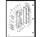 Amana SXD22J-P1104020W freezer door (sxd25j/p1104002w) (sxd25jb/p1104004w) (sxd25jp/p1104006w) diagram