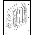 Amana SXD25JB-P1104003W freezer door (sxd25j/p1104002w) (sxd25jb/p1104004w) (sxd25jp/p1104006w) diagram