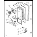 Amana SXD25JB-P1104003W refrigerator door (sxd25j/p1104002w) (sxd25jb/p1104004w) (sxd25jp/p1104006w) diagram