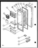 Refrigerator door (sxd25j/p1104002w) (sxd25jb/p1104004w) (sxd25jp/p1104006w)