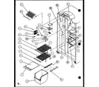 Amana SXD25J-P1104001W freezer shelving and refrigerator light (sxd25j/p1104002w) (sxd25jb/p1104004w) (sxd25jp/p1104006w) diagram