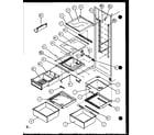 Amana SXD25JB-P1104004W refrigerator shelving and drawers (sxd25j/p1104002w) (sxd25jb/p1104004w) (sxd25jp/p1104006w) diagram