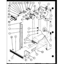 Amana SXD25JB-P1104003W refrigerator/freezer controls and cabinet part (sxd25j/p1104002w) (sxd25jb/p1104004w) (sxd25jp/p1104006w) diagram