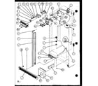 Amana SXD25JP-P1104005W refrigerator/freezer controls and cabinet part (sxd25j/p1104002w) (sxd25jb/p1104004w) (sxd25jp/p1104006w) diagram