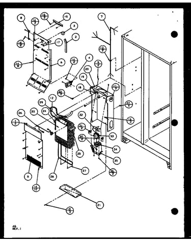 Evaporator and air handling (sxd25j/p1104002w) (sxd25jb/p1104004w) (sxd25jp/p1104006w)