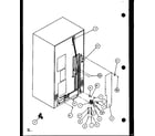 Amana SXD25J-P1104001W cabinet back (sxd25j/p1104002w) (sxd25jb/p1104004w) (sxd25jp/p1104006w) diagram