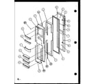 Amana SXD25J-P1104001W freezer door (sxd22j/p1104019w) (sxd22j/p1104020w) diagram