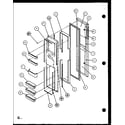 Amana SXD25JB-P1104003W freezer door (sxd22j/p1104019w) (sxd22j/p1104020w) diagram