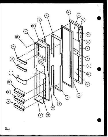 Freezer door (sxd22j/p1104019w) (sxd22j/p1104020w)