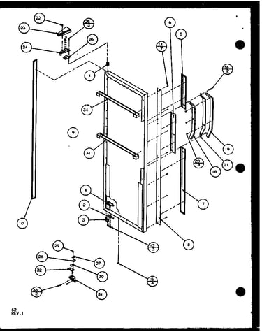 Refrigerator door (sxd22j/p1104019w) (sxd22j/p1104020w)