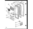 Amana SXD22J-P1104020W refrigerator door (sxd22j/p1104019w) (sxd22j/p1104020w) diagram