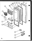 Refrigerator door (sxd22j/p1104019w) (sxd22j/p1104020w)