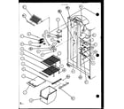 Amana SXD22J-P1104020W freezer shelving and refrigerator light (sxd22j/p1104019w) (sxd22j/p1104020w) diagram