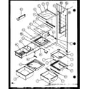 Amana SXD22J-P1104019W refrigerator shelving and drawers (sxd22j/p1104019w) (sxd22j/p1104020w) diagram