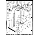 Amana SXD22J-P1104020W refrigerator/freezer controls and cabinet part (sxd22j/p1104019w) (sxd22j/p1104020w) diagram
